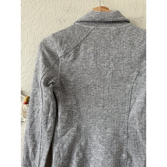 Lululemon Nice Asana Jacket Herringbone Black Gray Luon Yoga Outdoor Active 4 - Picture 9 of 10